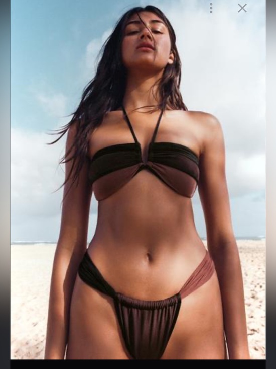 Zara Other - Zara Tulle Two-Piece Bikini Set - Halter Bandeau Top & High-Cut Bottom